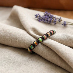 Bransoletka z jaspisu wielokolorowego i hematytu 6 mm regulowana - zdjęcie 4