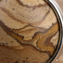 Kolczyki wkrętki z jaspisem obrazkowym i srebrnym wykończeniem - zdjęcie 3