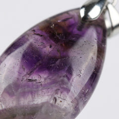 Naszyjnik z ametystem naturalnym w kształcie eleganckiej kropli - zdjęcie 3