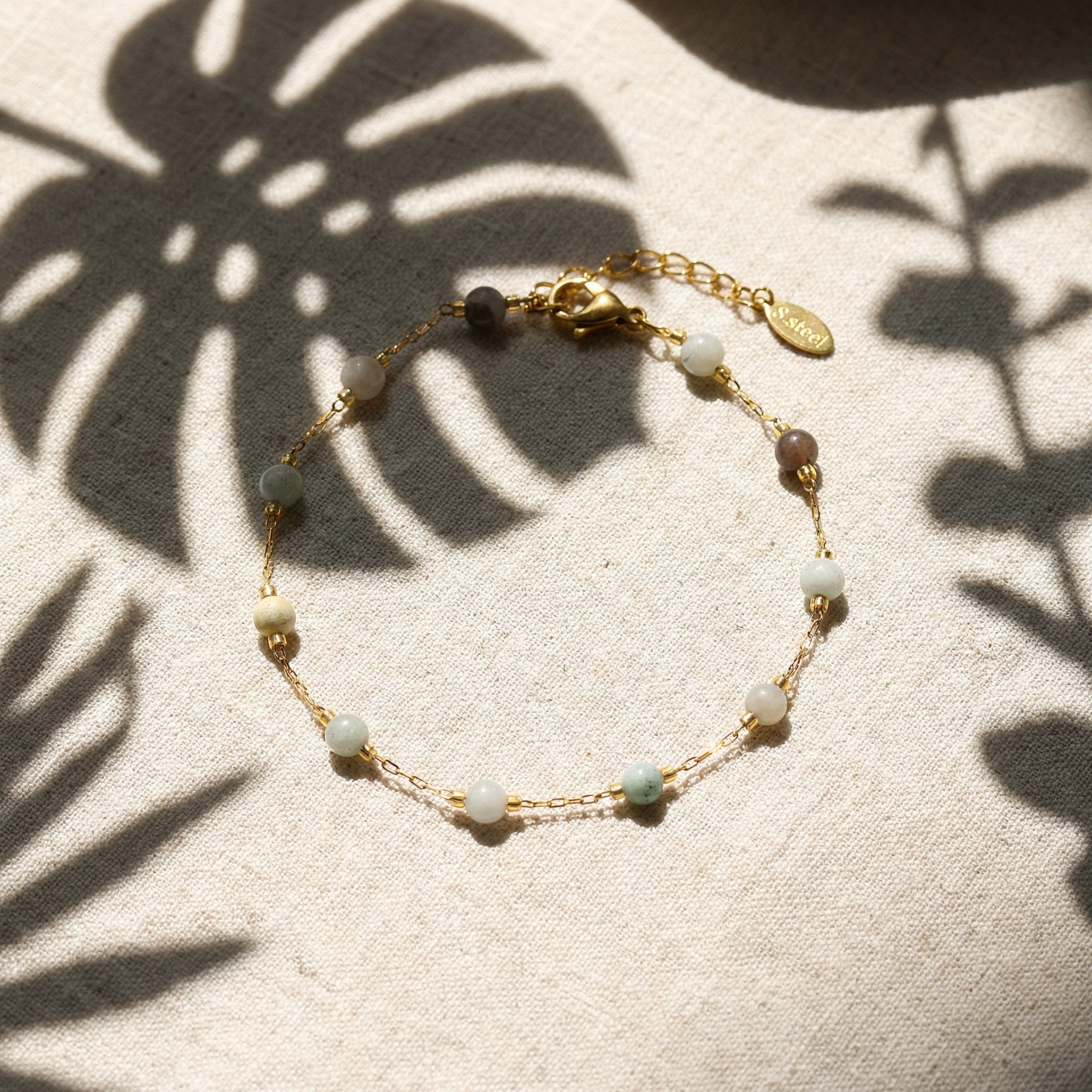 Bransoletka z amazonitem i miedzią w kolorze morskim - zdjęcie 5