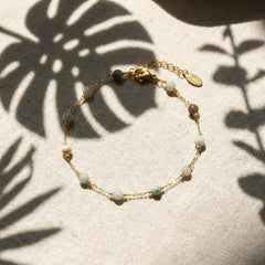 Bransoletka z amazonitem i miedzią w kolorze morskim - zdjęcie 5